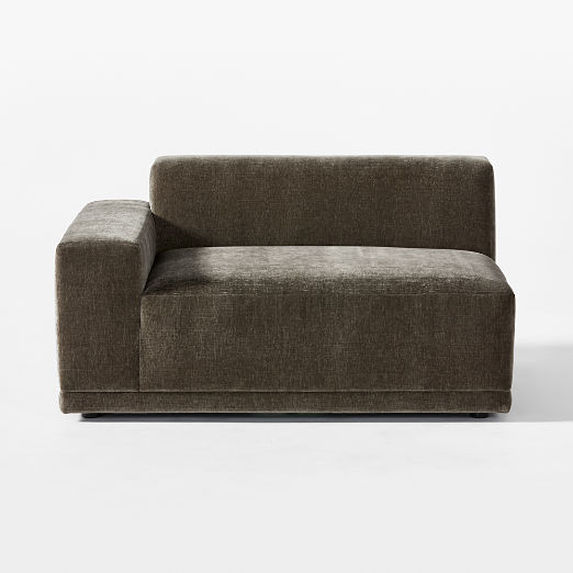 Faible Grey Performance Velvet Left-Arm Chair