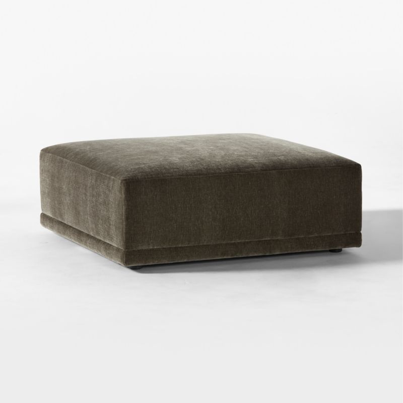 Faible Grey Performance Velvet Ottoman - image 5 of 7