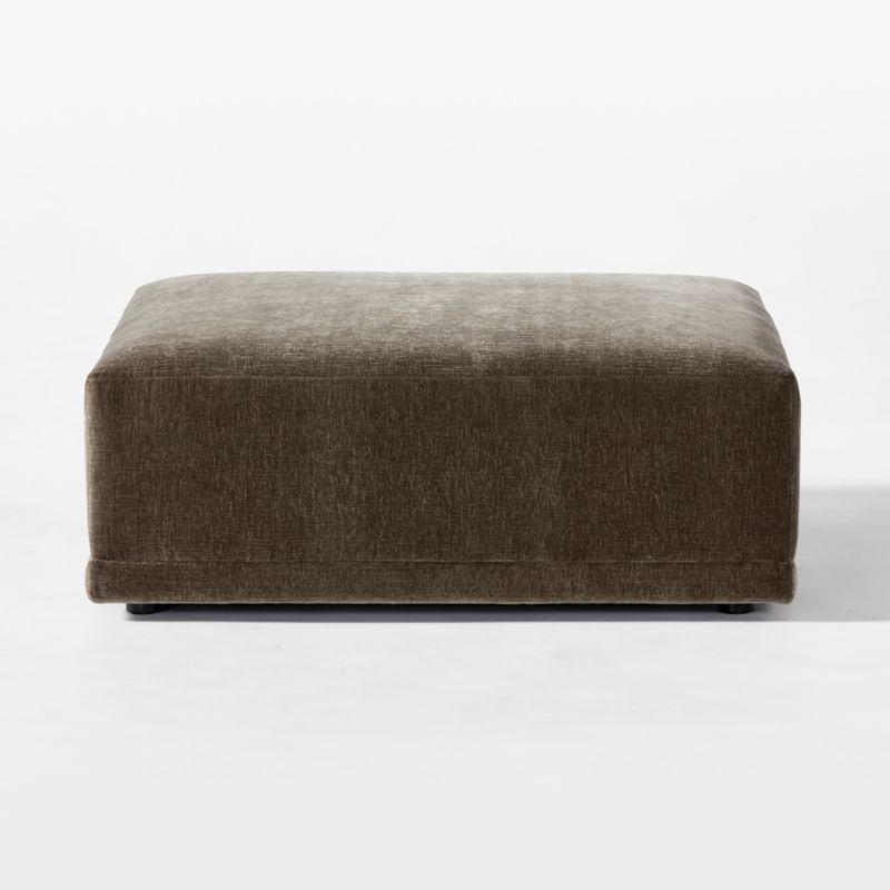 Faible Grey Performance Velvet Ottoman - image 4 of 7