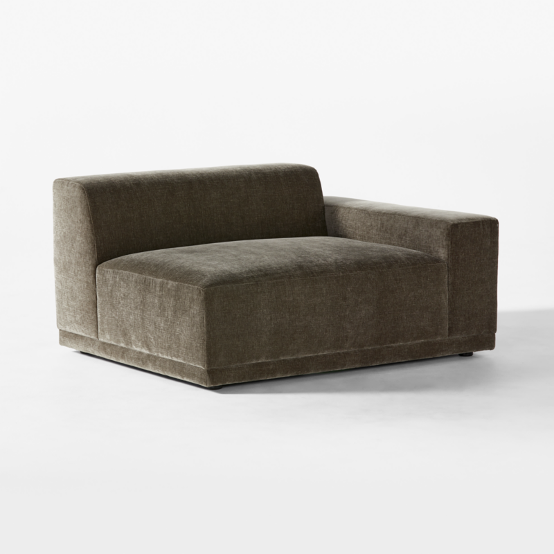 Faible Grey Performance Velvet Deep Depth Right-Arm Chair - image 2 of 7
