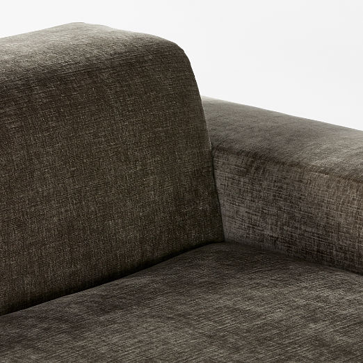 Faible Grey Performance Velvet Deep Depth Right-Arm Chair