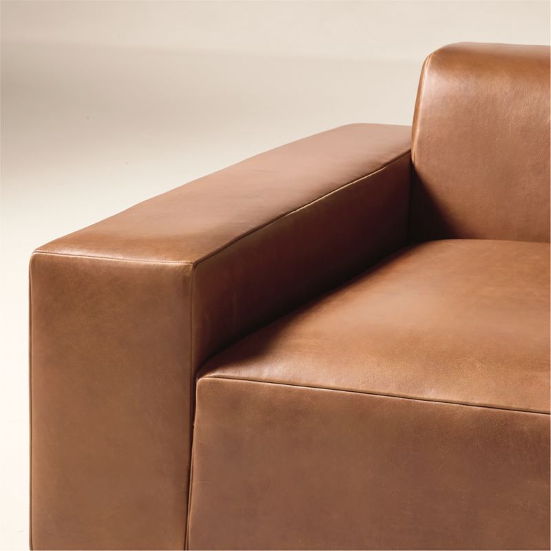 Faible Deep Depth 4-Piece Leather Sectional Sofa - image 6 of 7
