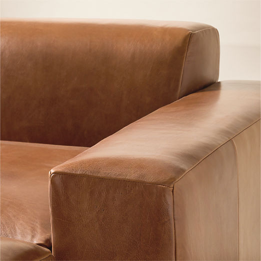 Faible Deep Depth 4-Piece Leather Sectional Sofa