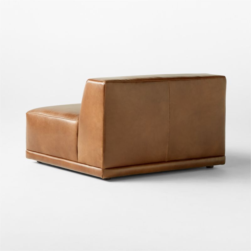 Faible Brown Leather Armless Chair - image 5 of 10