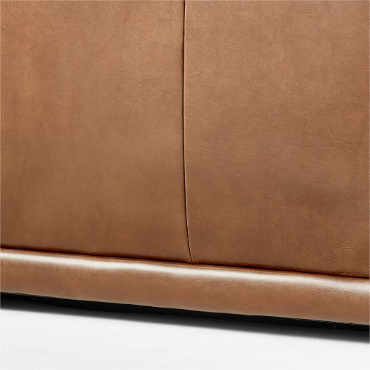 Faible Brown Leather Deep Depth Armless Chair