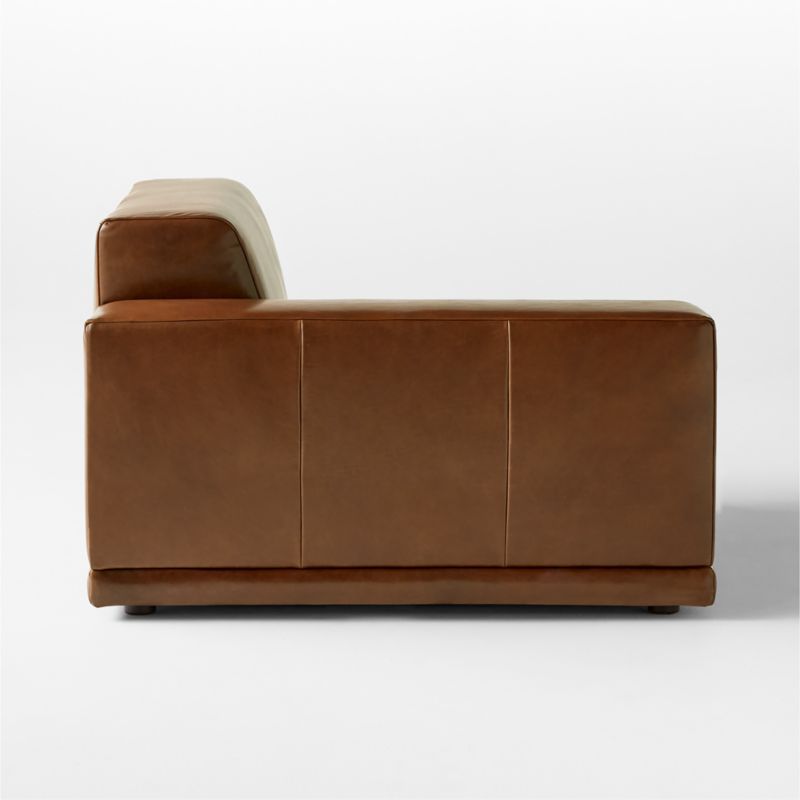 Faible Brown Leather Left-Arm Chair - image 4 of 10