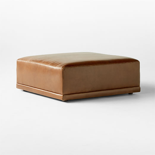 Faible Brown Leather Ottoman