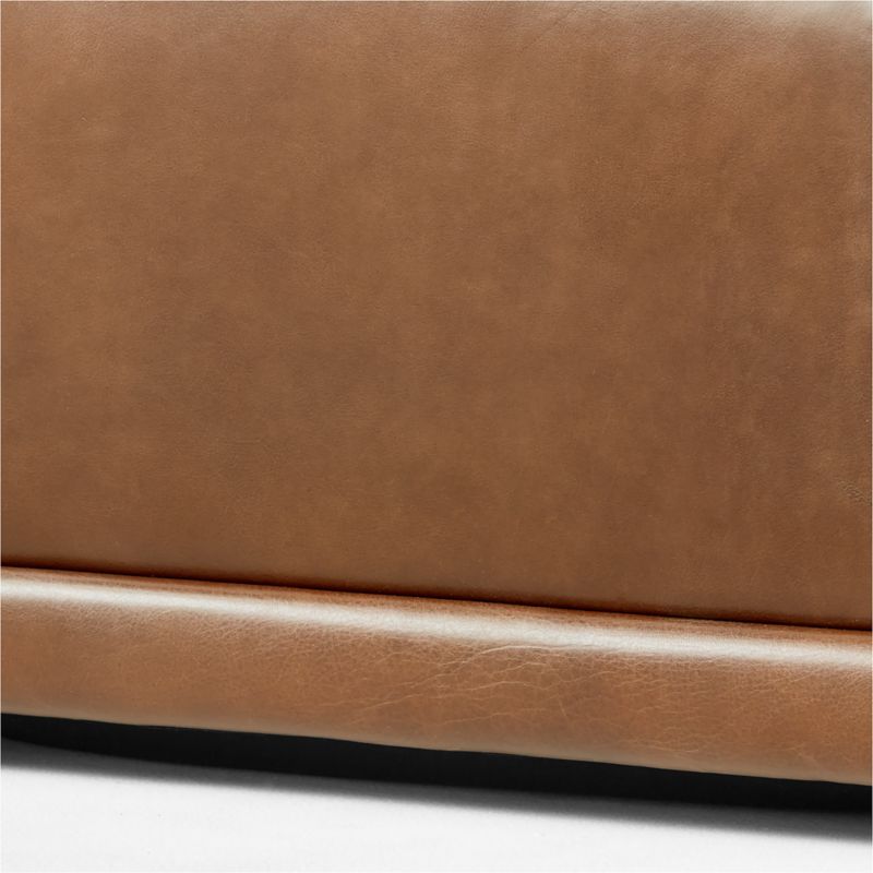 Faible Brown Leather Ottoman - image 4 of 8