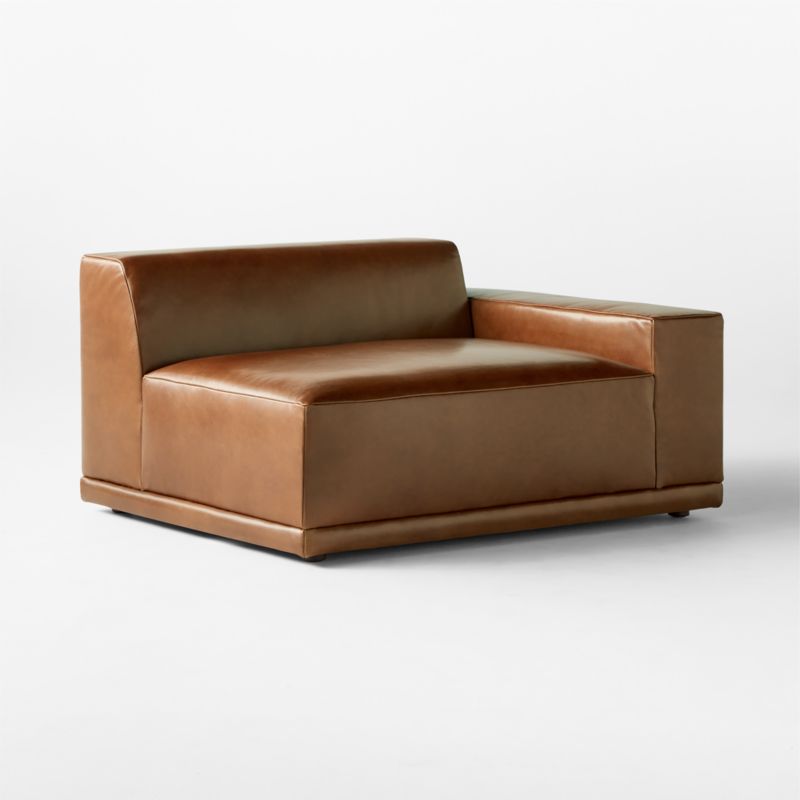 Faible Brown Leather Right-Arm Chair - image 3 of 10