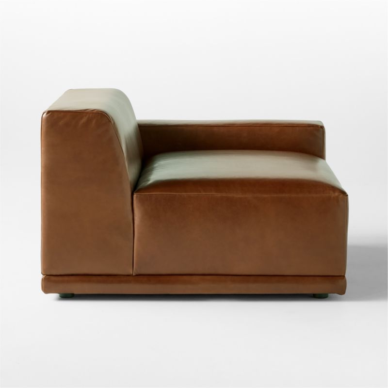 Faible Brown Leather Right-Arm Chair - image 4 of 10