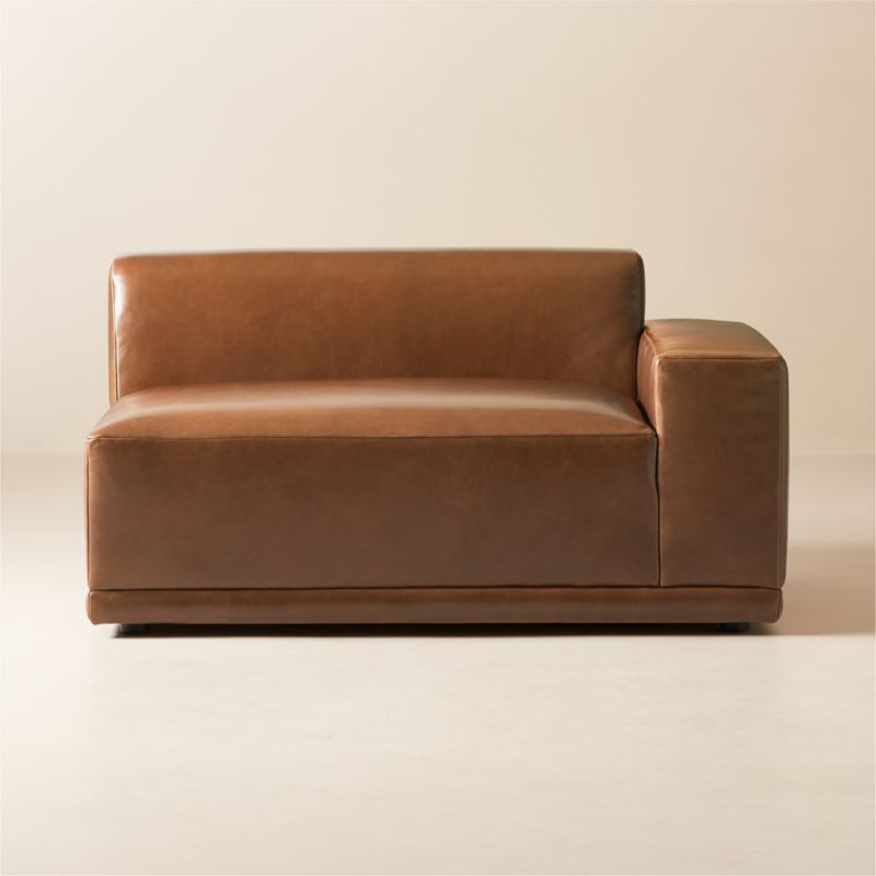 Faible Brown Leather Right-Arm Chair - image 0 of 10