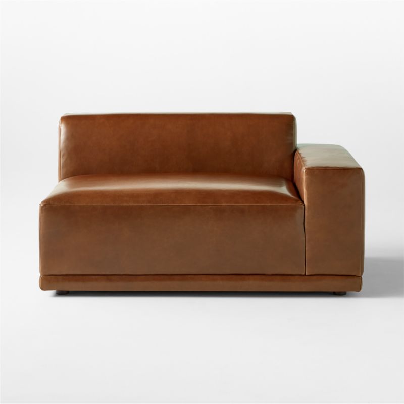 Faible Brown Leather Right-Arm Chair - image 2 of 10