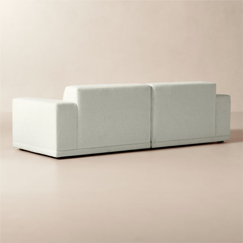 Faible 2-Piece White Performance Fabric Standard Depth Sectional Sofa - image 4 of 7