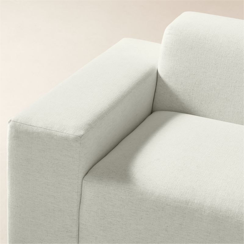 Faible 2-Piece White Performance Fabric Deep Depth Sectional Sofa - image 5 of 8