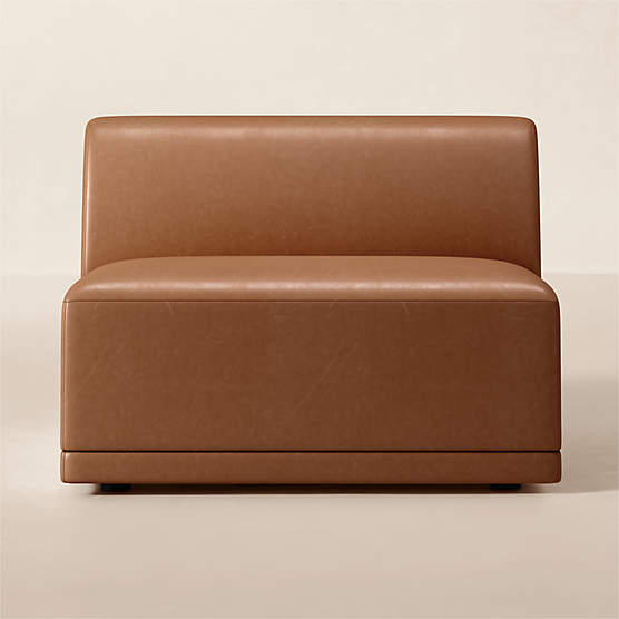 Faible Leather Standard Depth Armless Chair