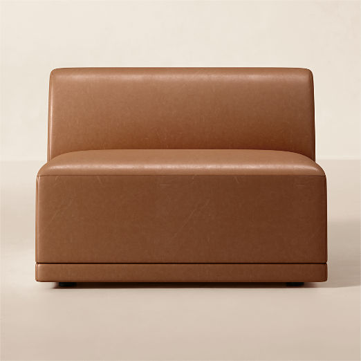 Faible Leather Standard Depth Armless Chair
