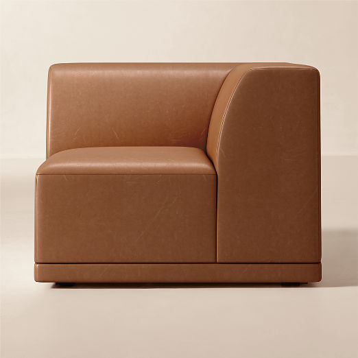 Faible Leather Standard Depth Corner Chair