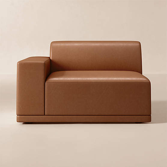 Faible Leather Standard Depth Left-Arm Chair