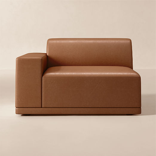 Faible Leather Standard Depth Left-Arm Chair