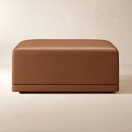 Faible Leather Standard Depth Ottoman