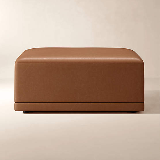 Faible Leather Standard Depth Ottoman