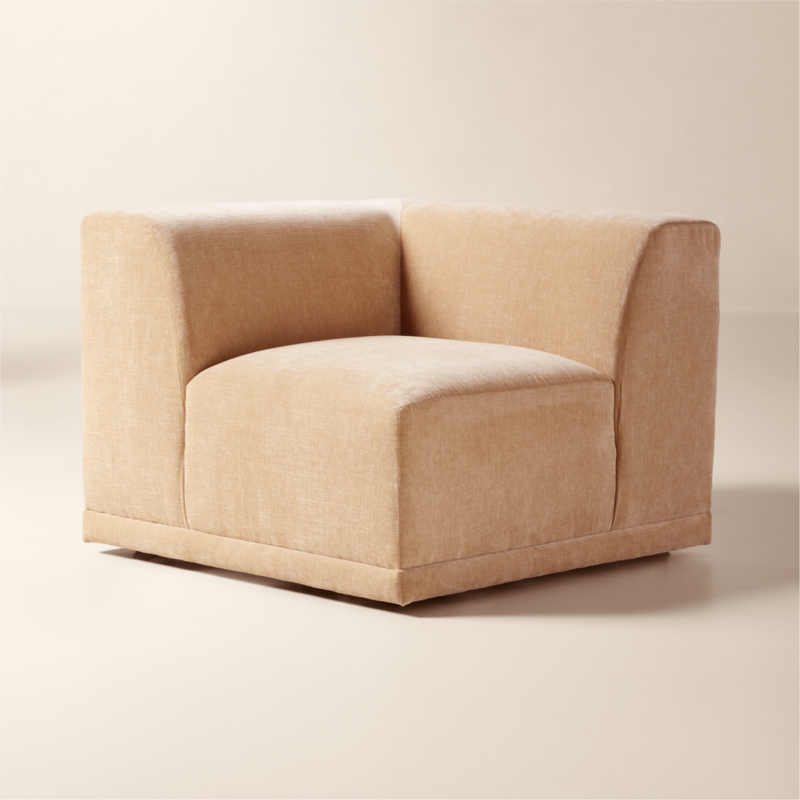 Faible Standard Depth Wheat Performance Chenille Corner Chair - image 2 of 8