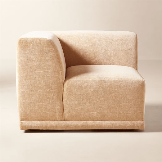 Faible Standard Depth Wheat Performance Velvet Corner Chair