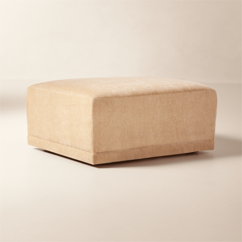 Faible Standard Depth Wheat Performance Chenille Ottoman - image 2 of 5