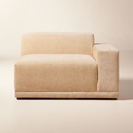 Faible Wheat Performance Chenille Standard Depth Right-Arm Chair
