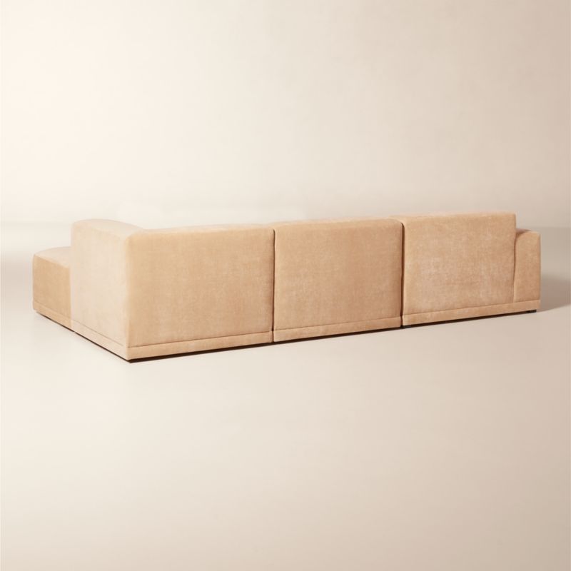 Faible 4-Piece Modular Left-Arm Wheat Performance Velvet Standard Depth Sectional Sofa - image 5 of 12