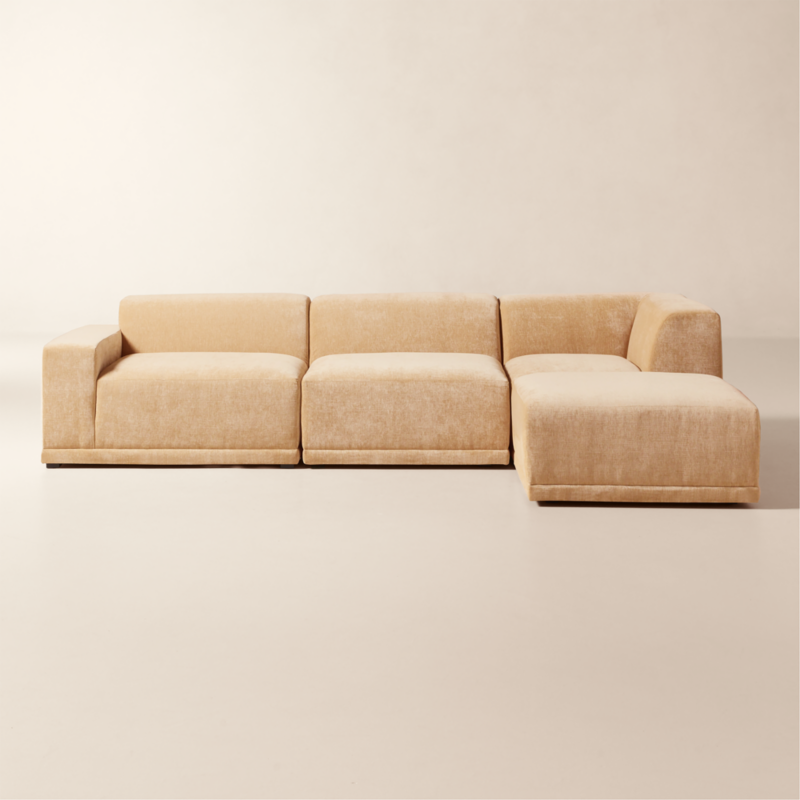 Faible 4-Piece Modular Left-Arm Wheat Performance Chenille Standard Depth Sectional Sofa - image 0 of 13