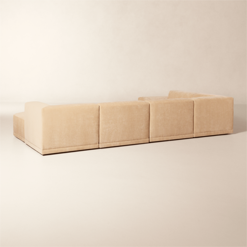 Faible 6-Piece Modular Left-Arm Wheat Performance Chenille Standard Depth Sectional Sofa - image 5 of 13