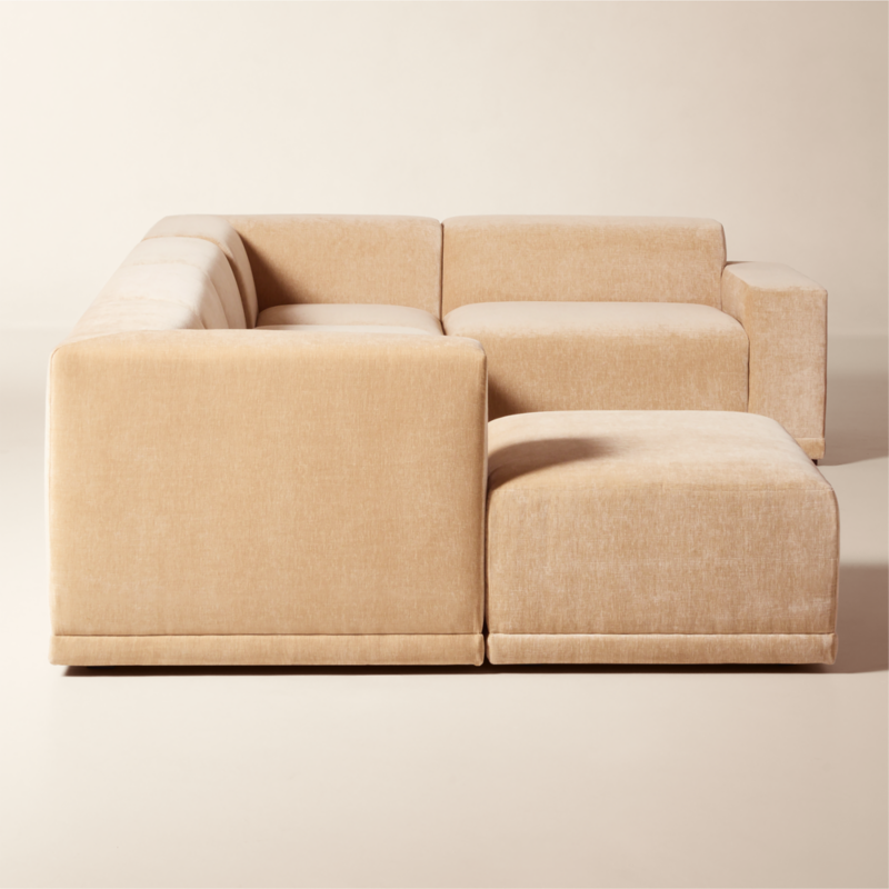 Faible 6-Piece Modular Right-Arm Wheat Performance Chenille Standard Depth Sectional Sofa - image 4 of 13