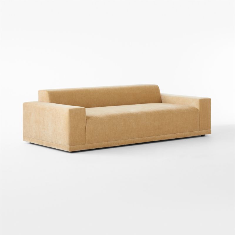 Faible 100" Wheat Performance Velvet Sofa - image 7 of 10