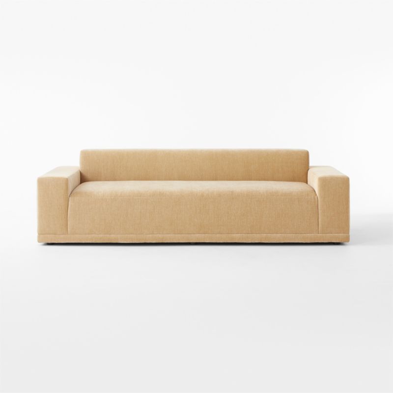 Faible 100" Wheat Performance Velvet Sofa - image 6 of 10