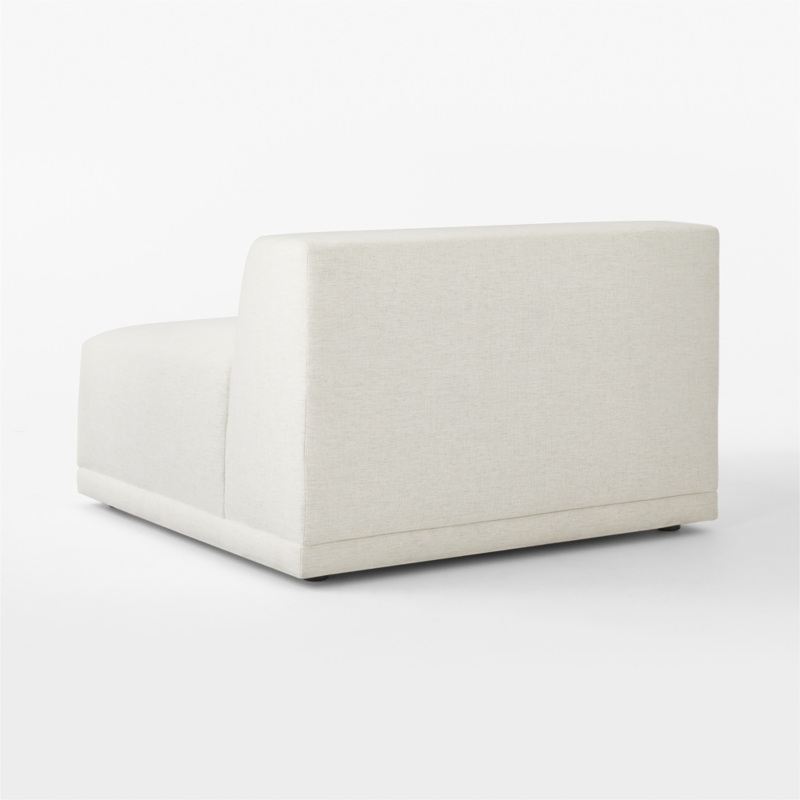 Faible White Performance Fabric Deep Depth Armless Chair - image 5 of 11
