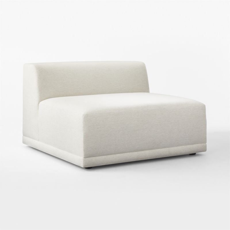 Faible White Performance Fabric Armless Chair - image 6 of 10