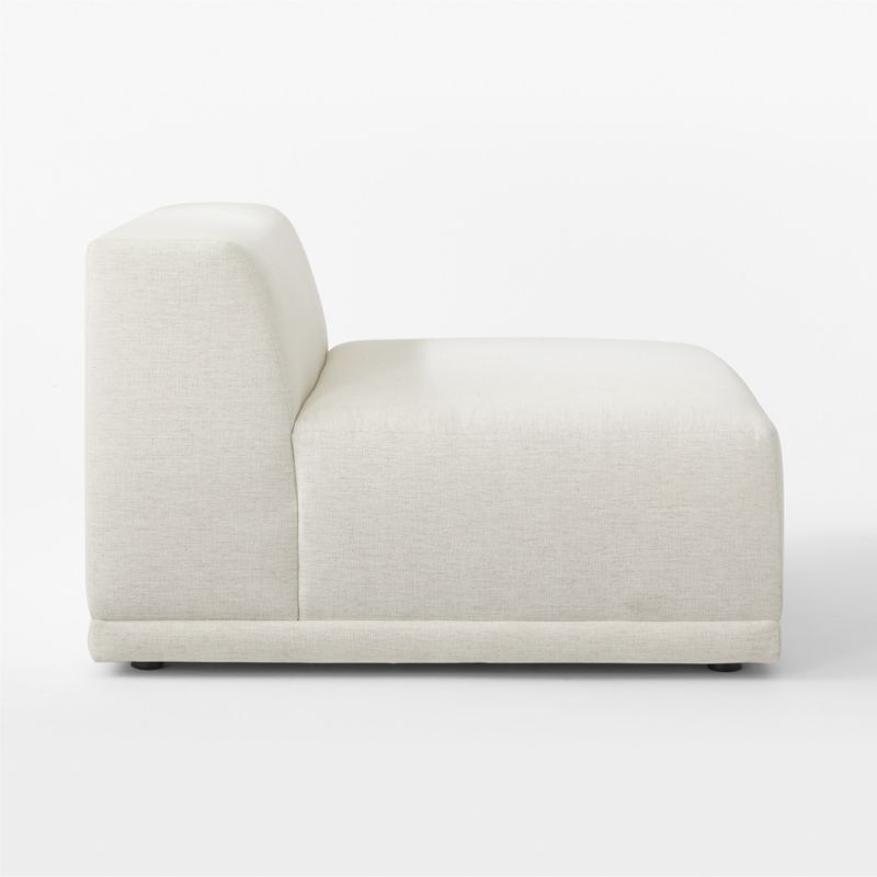 Faible White Performance Fabric Armless Chair - image 7 of 10