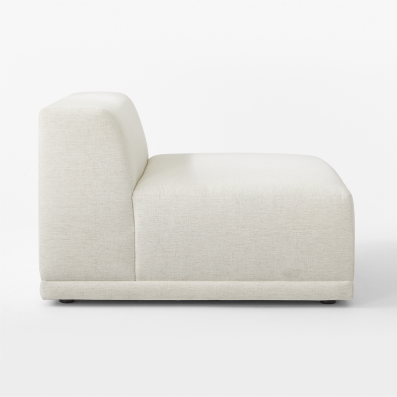 Faible White Performance Fabric Deep Depth Armless Chair - image 4 of 11