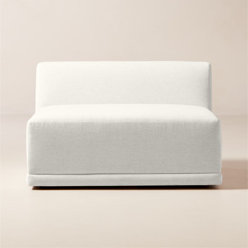 View Faible White Performance Fabric Armless Chair details