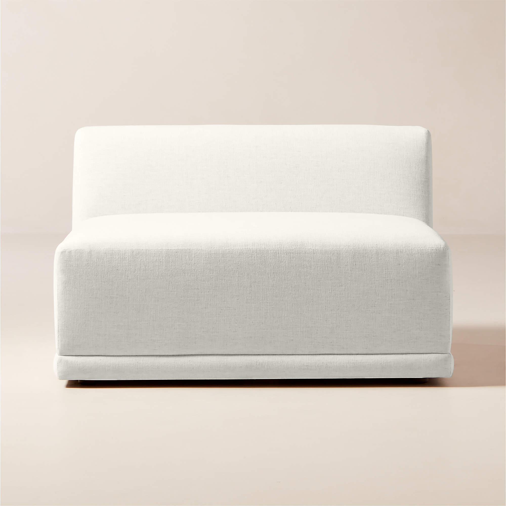 Faible White Performance Linen Armless Chair CB2   Faible White Performance Linen Armless Chair 