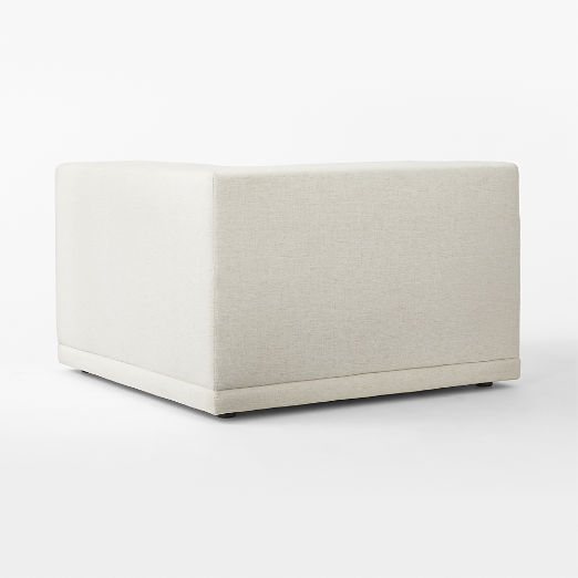 Faible White Performance Fabric Corner Chair