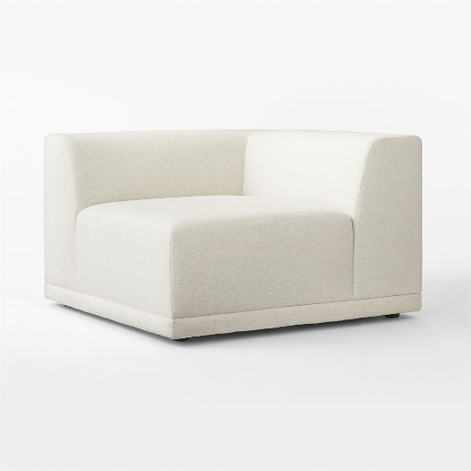 Faible White Performance Fabric Corner Chair