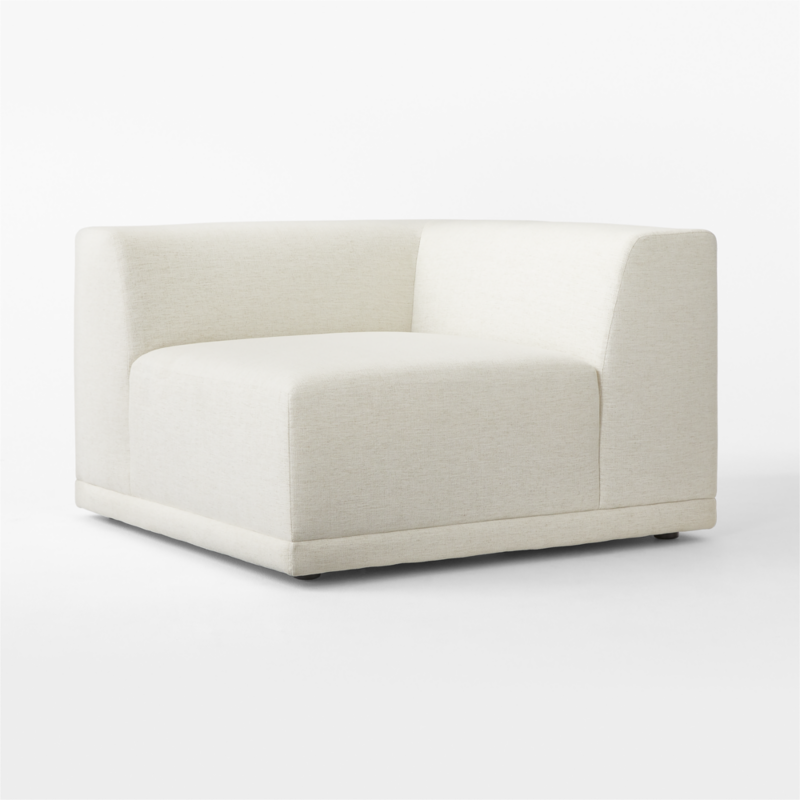 Faible White Performance Fabric Deep Depth Corner Chair - image 4 of 10