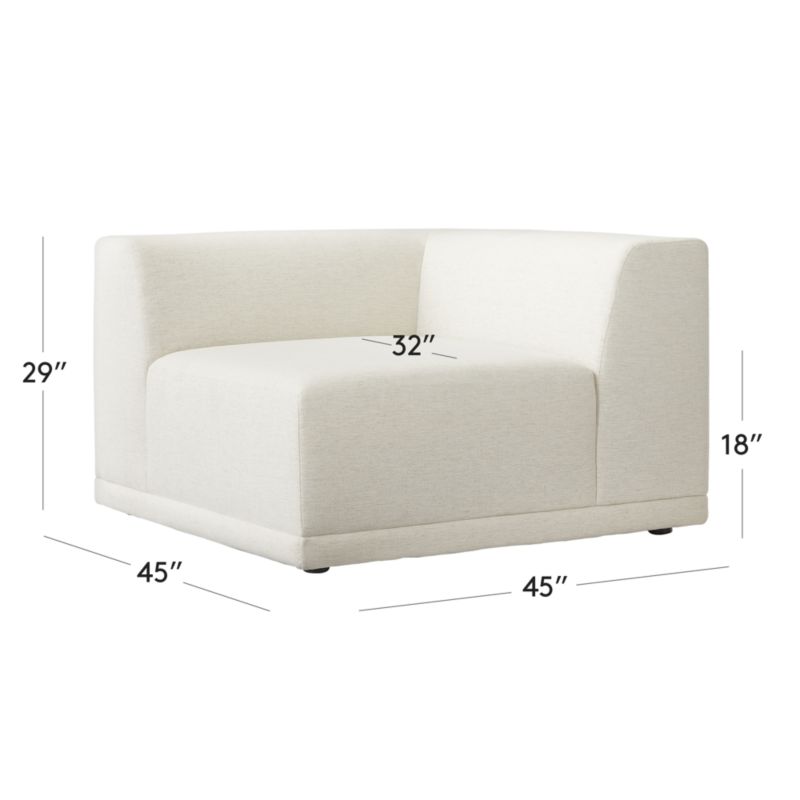 View Faible White Performance Fabric Corner Chair - image 3 of 8