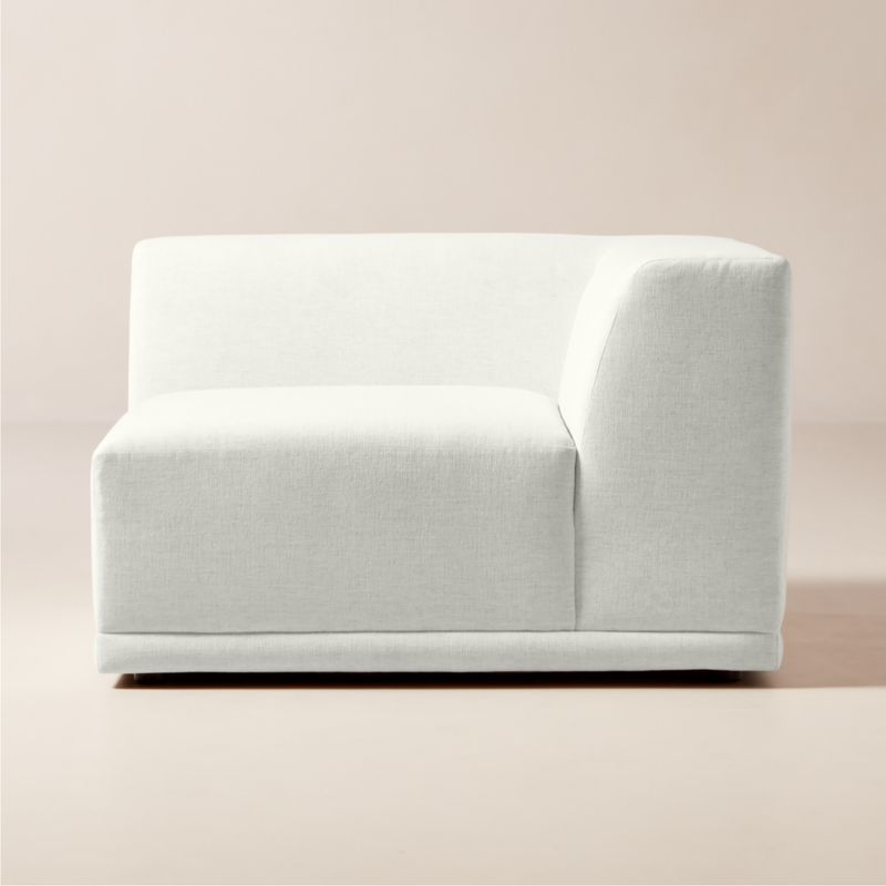 Faible White Performance Fabric Corner Chair - image 0 of 8