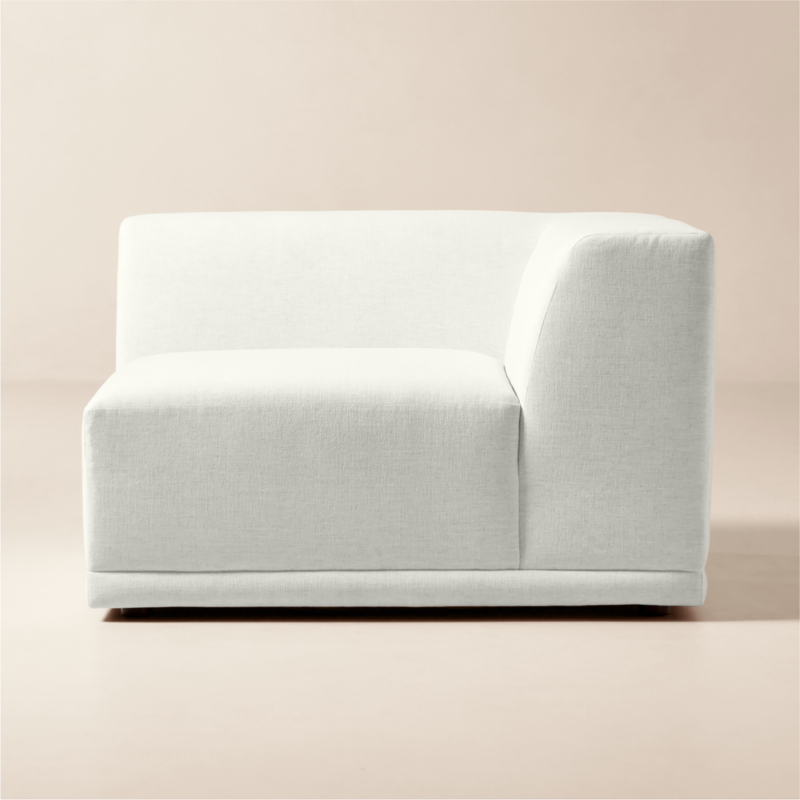 Faible White Performance Fabric Deep Depth Corner Chair - image 0 of 10