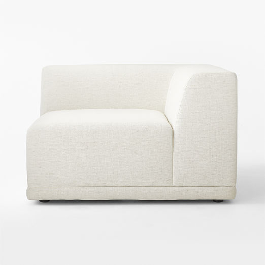 Faible White Performance Fabric Corner Chair