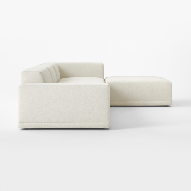 Faible 4-Piece L-Shaped White Performance Fabric Deep Depth Sectional Sofa with Left-Arm - image 6 of 16