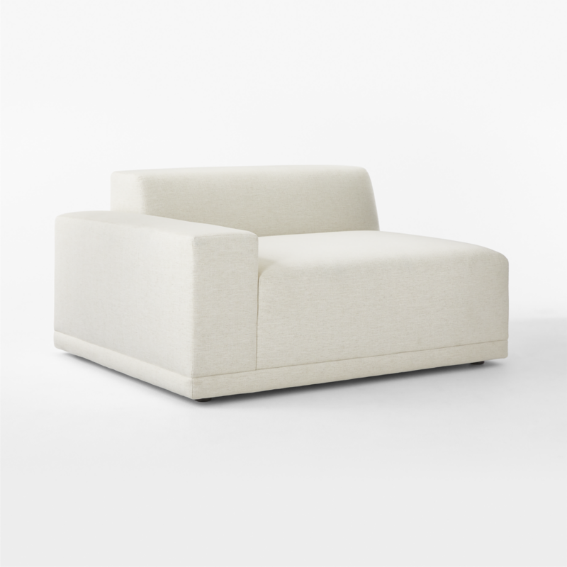 Faible White Performance Fabric Deep Depth Left-Arm Chair - image 4 of 11